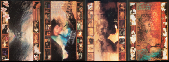 Capas de Sandman 1-4. Arte de Dave McKean.