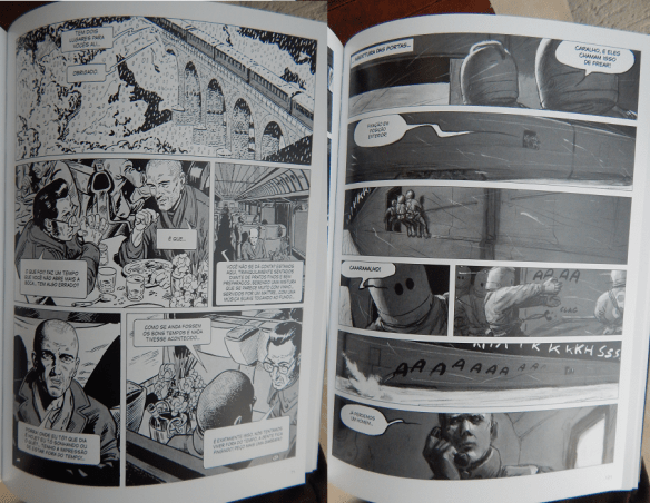 Diferença entre a arte do primeiro volume e dos dois seguintes